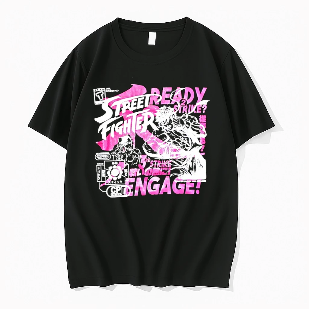 Street Fighter Two Tone Japanese Graphics Shirts