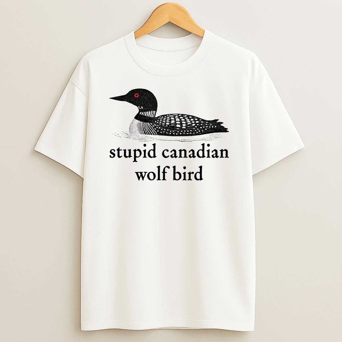 Stupid Canadian Wolf Bird Hockey Romance For Hockey Fan Shirts