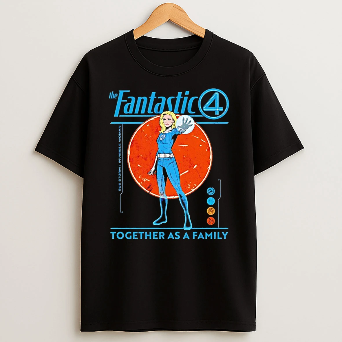 Sue Storm Invisible Woman The Fantastic Four Together As A Family Shirts