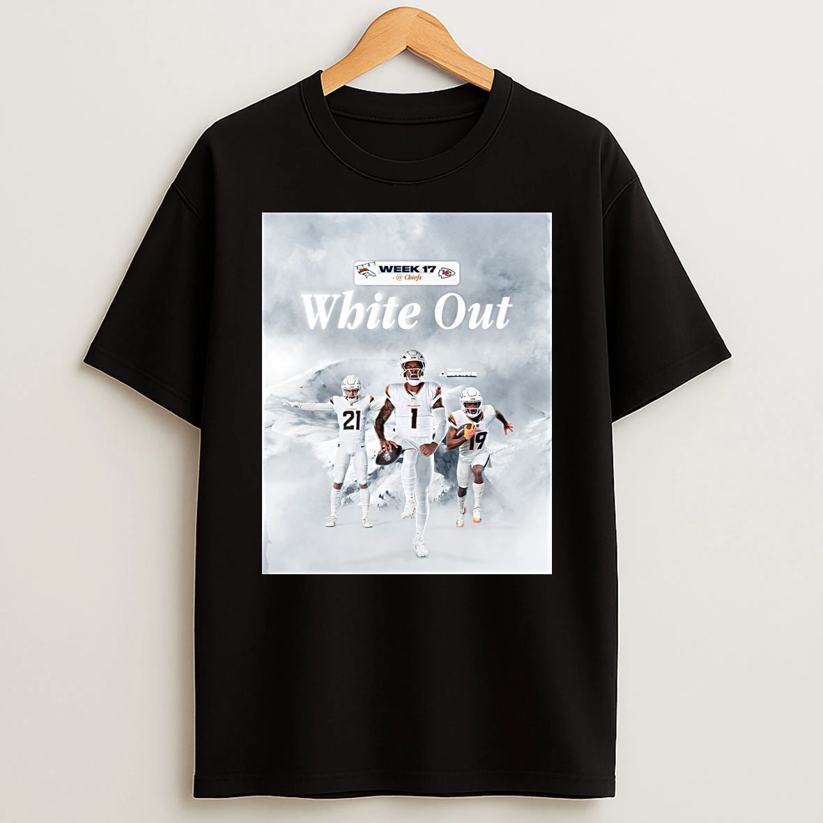 Summit White Denver Broncos Vs Kansas City Chiefs Week 17 White Out 2025 Shirts