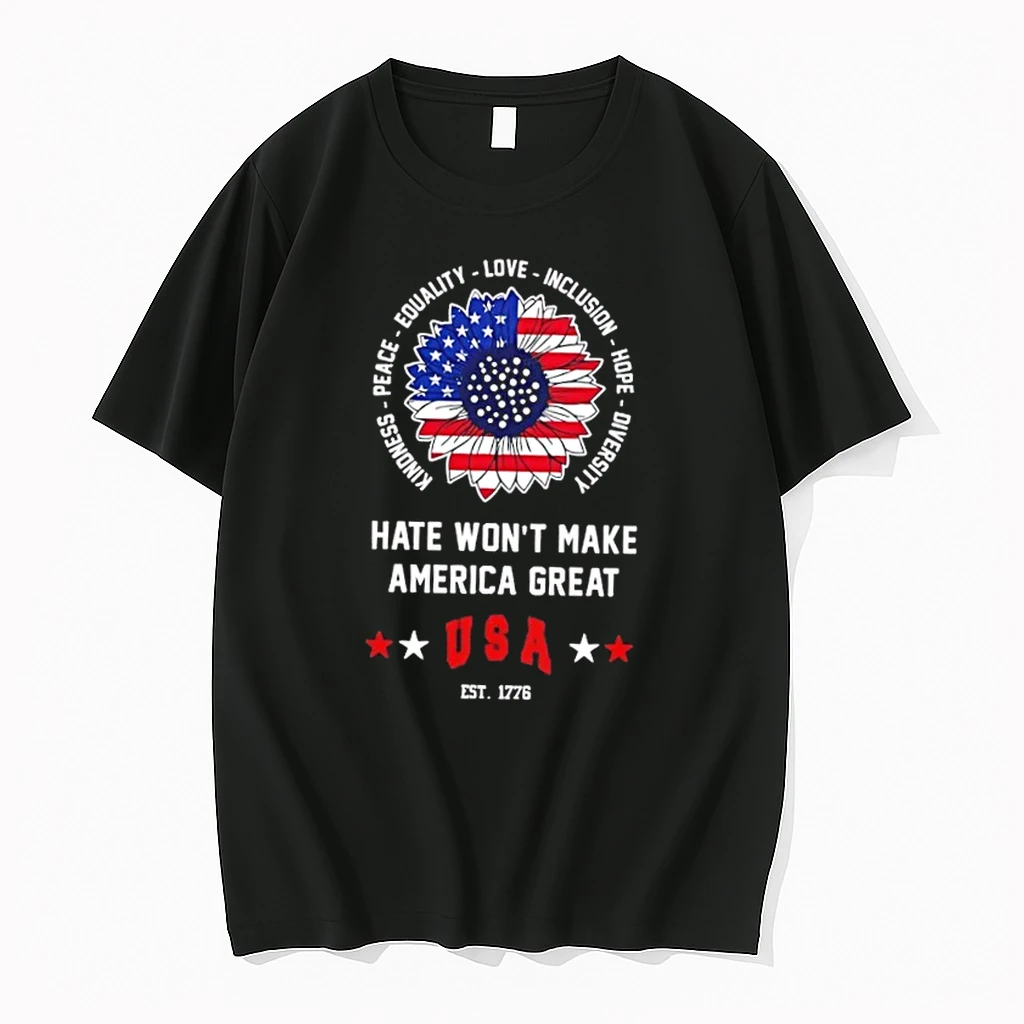 Sunflower Hate Wont Make America Great Usa Est 1776 Shirts