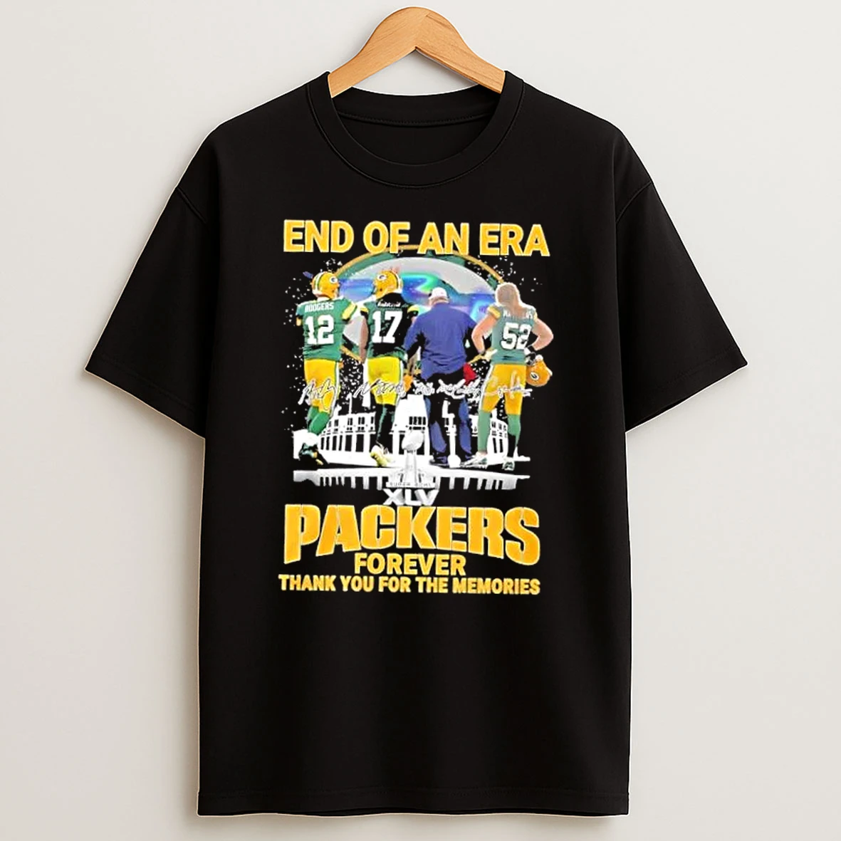 Super Bowl Xlv End Of An Era Green Bay Packers Rodgers And Legends Forever Thank You For The Memories Shirts