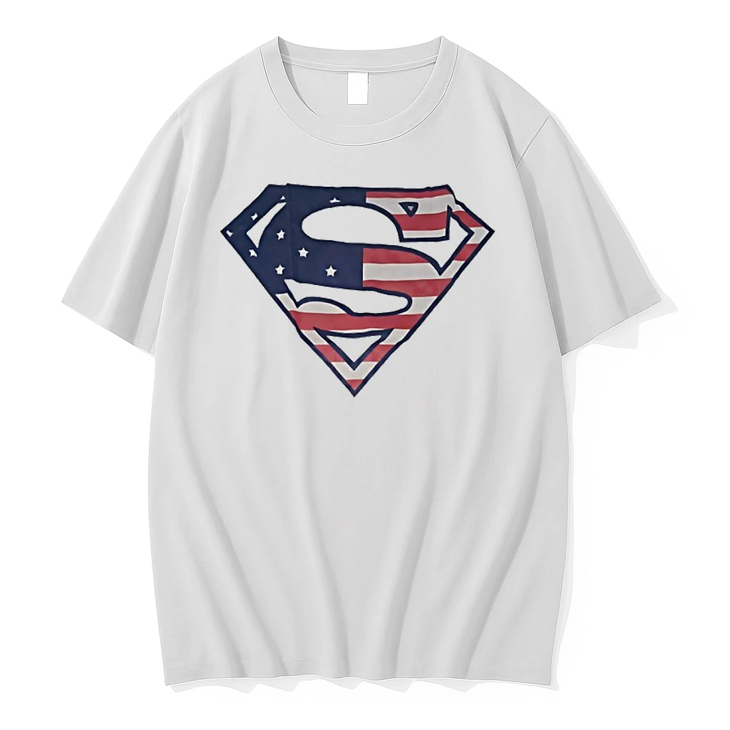Superman Logo X America Flag Shirts