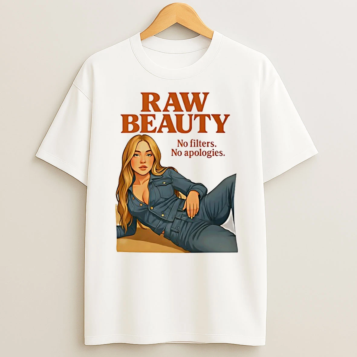Sydney Sweeney Raw Beauty No Filters No Apologies Shirts