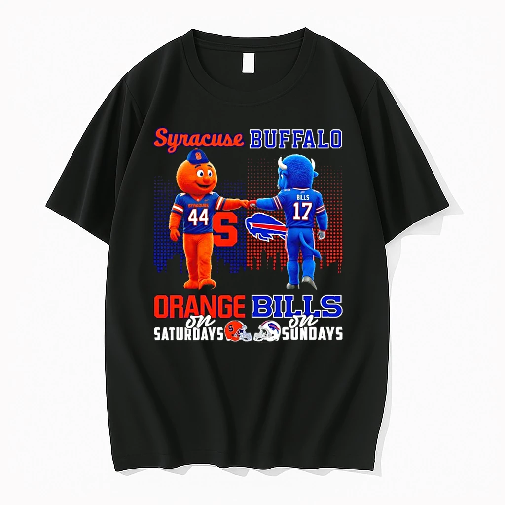 Syracuse Orange Backs On Saturdays X Buffalo Bills On Sundays Mascot Shirts