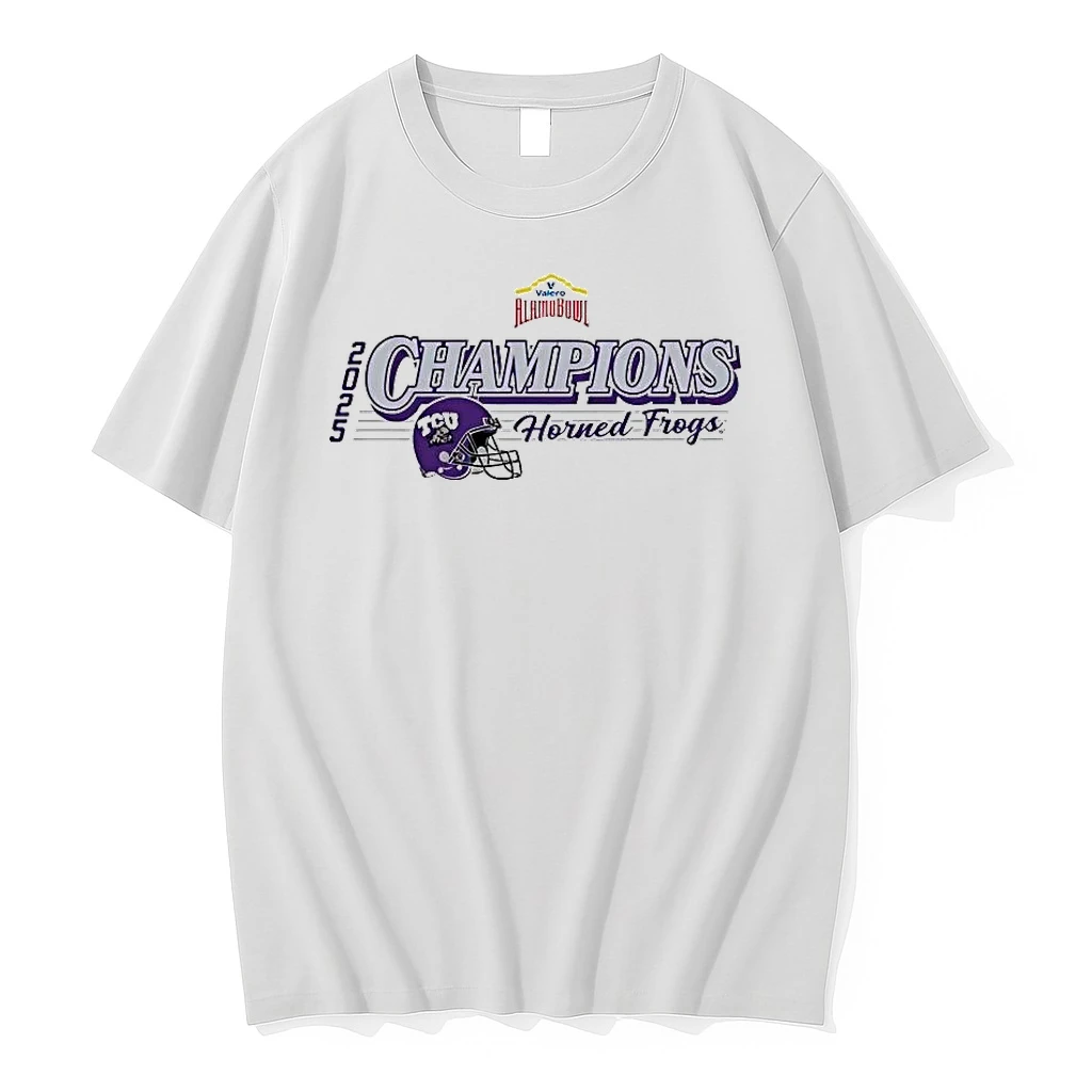 Tcu Horned Frogs 2025 Alamo Bowl Champions Helmet Shirts