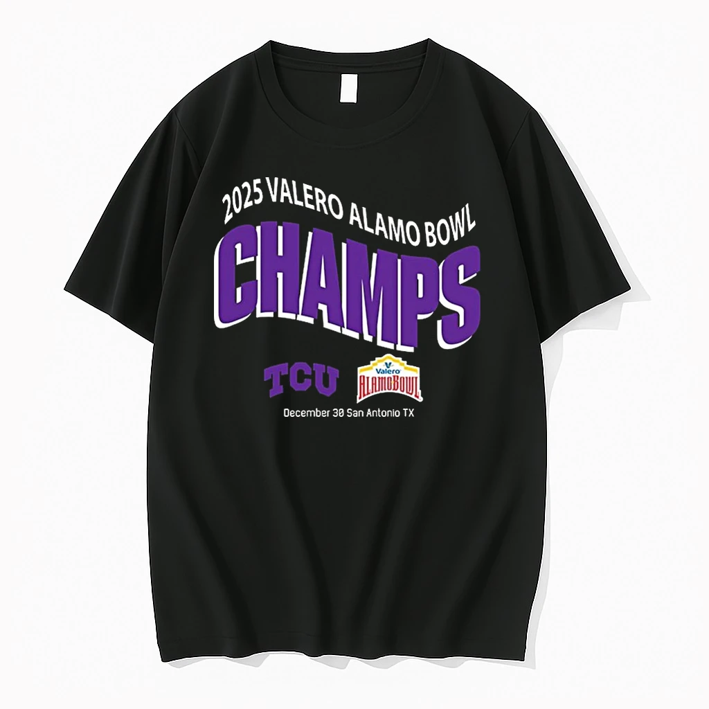 Tcu Horned Frogs Football 2025 Valero Alamo Bowl Champions On December 30 In San Antonio Tx Shirts