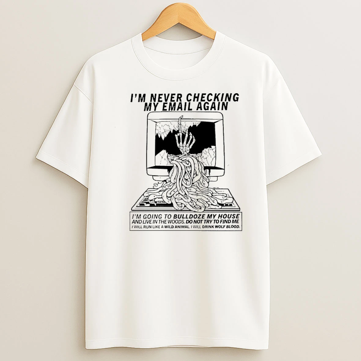 Tv Im Never Checking My Email Again Shirts