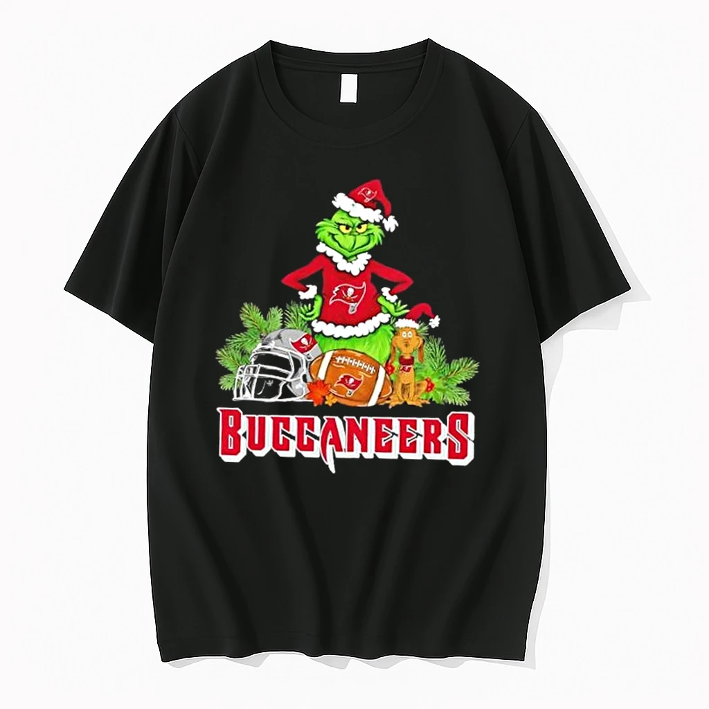 Tampa Bay Buccaneers Football X Grinch And Max Dog Merry Christmas Shirts