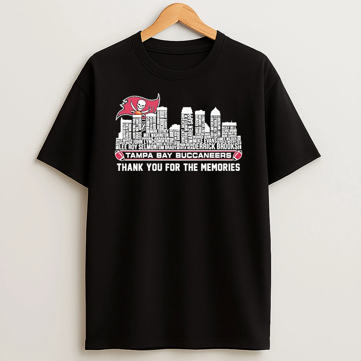 Tampa Bay Skyline X Tampa Bay Buccaneers Typo Team Name Shirts