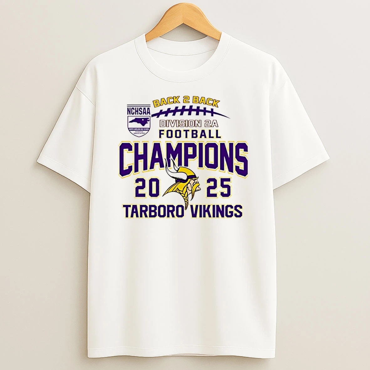 Tarboro Vikings 2025 Nchsaa Division 2a Football Champions Shirts