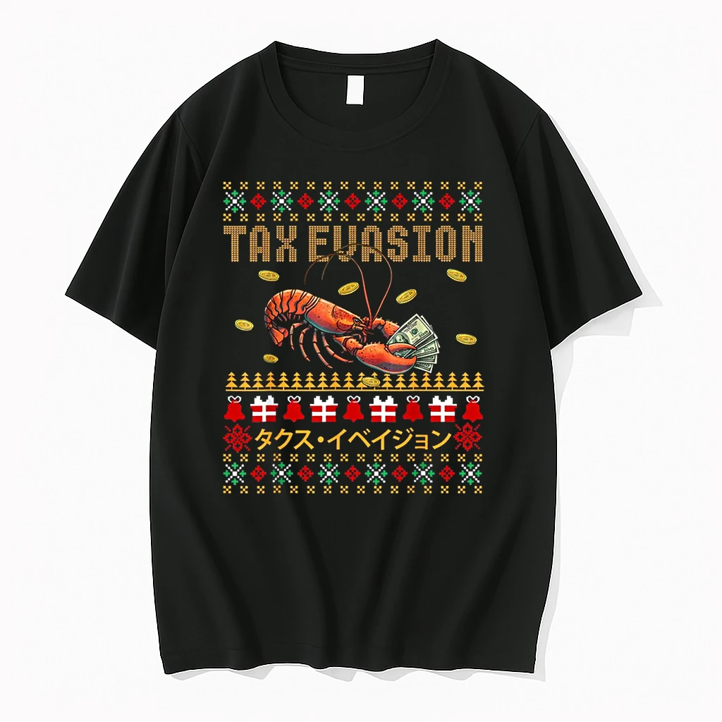 Tax Evasion Lobster Funny Ugly Christmas Xmas Shirts