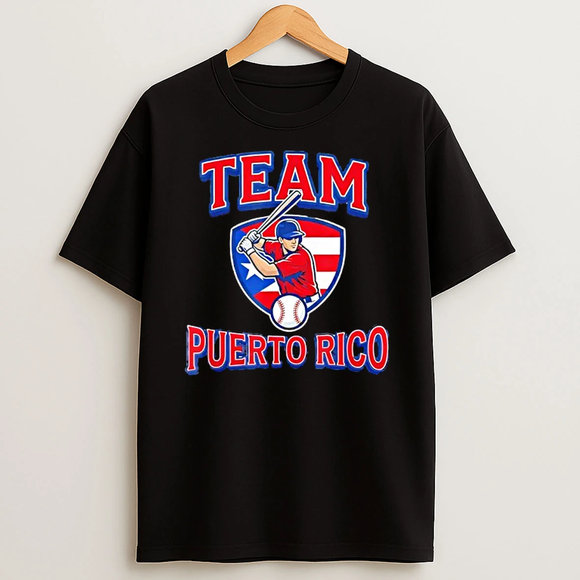 Team Puerto Rico Baseball Flag Patriotic Shirts