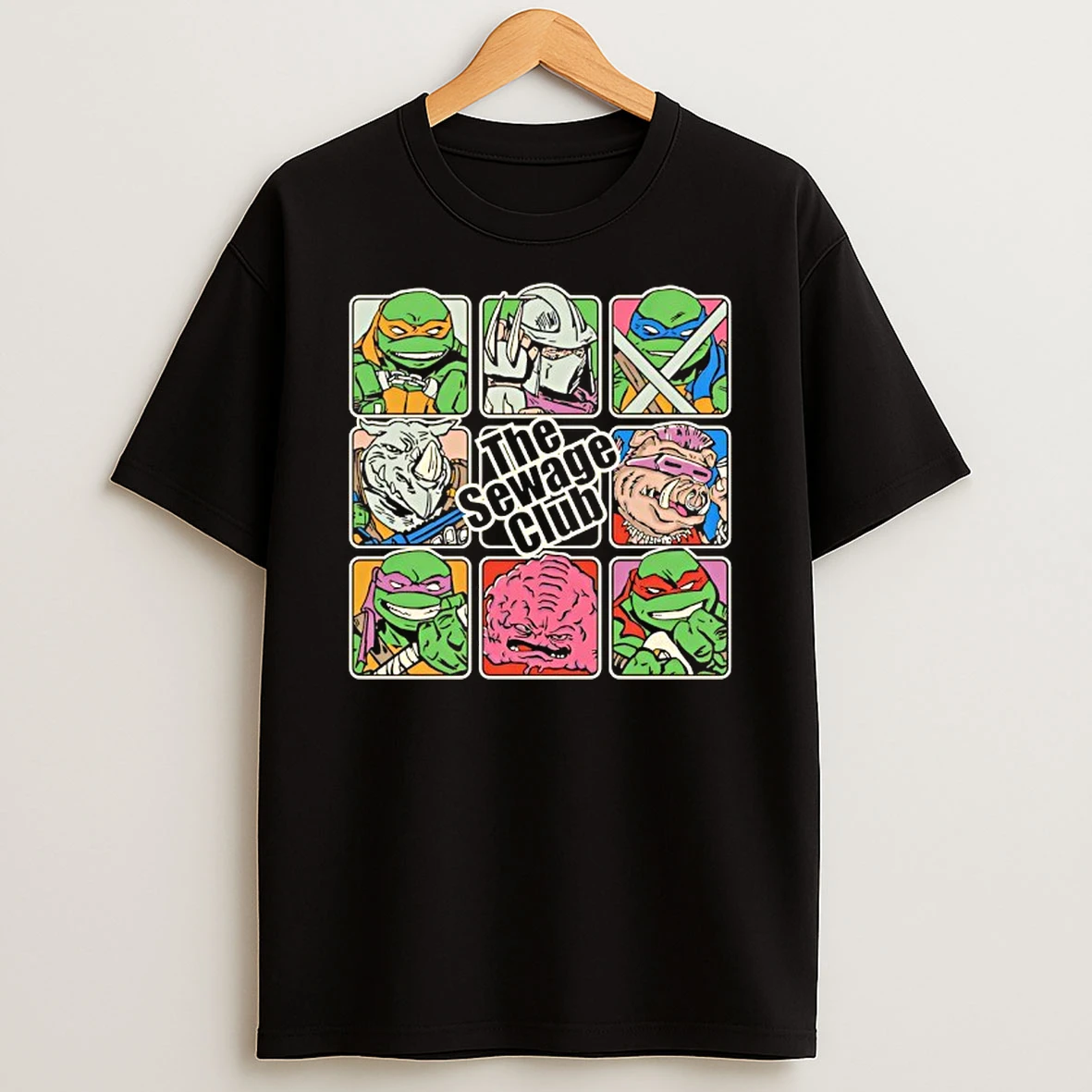 Teenage Mutant Ninja Turtles Shredder Bebop Rocksteady And Krangthe Sewage Bunch Shirts