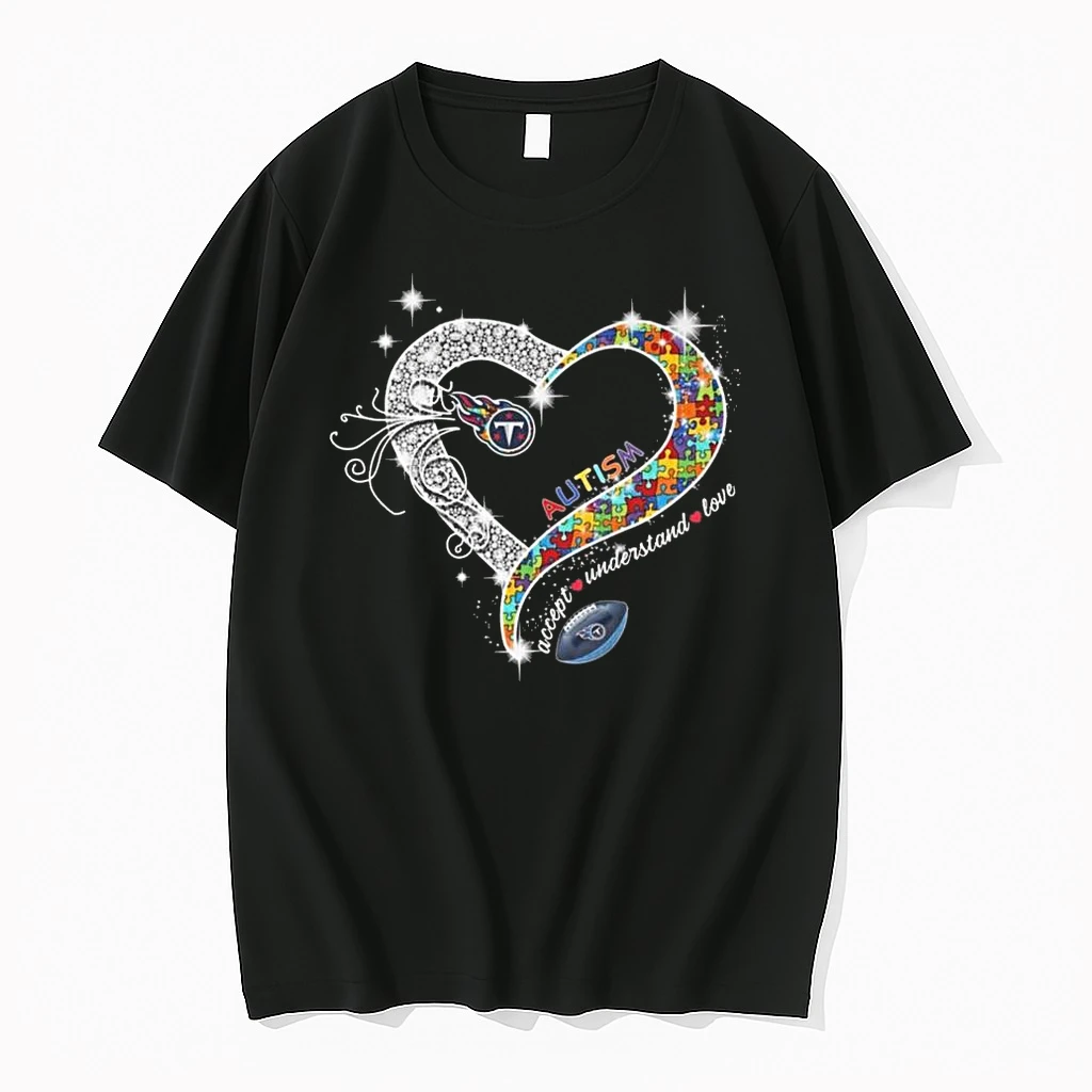 Tennessee Titans Accept Understand Love Autism Diamond Heart 2026 Shirts