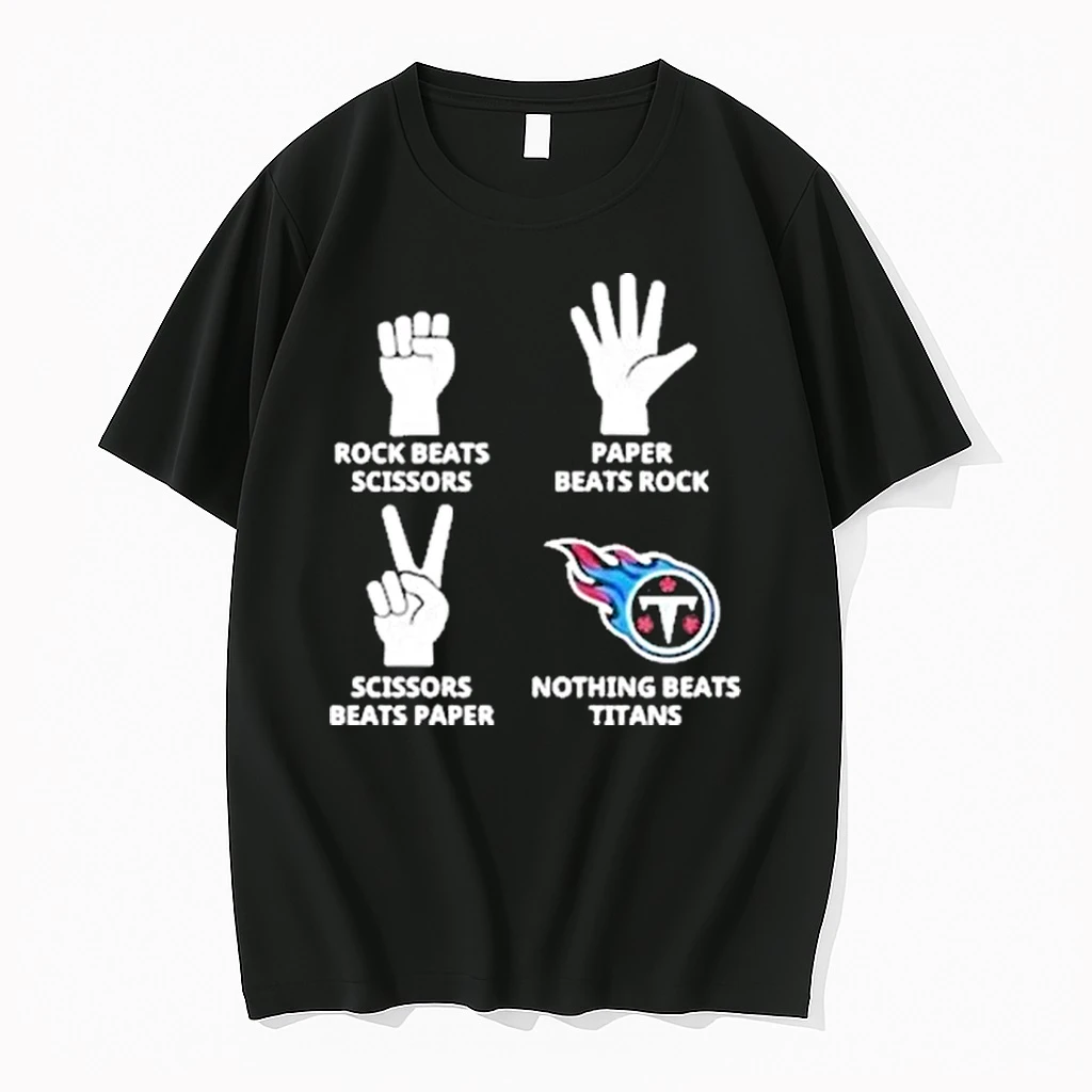 Tennessee Titans Nothing Beats Rock Beats Scissors Paper Beats Rock Scissors Beats Paper Shirts