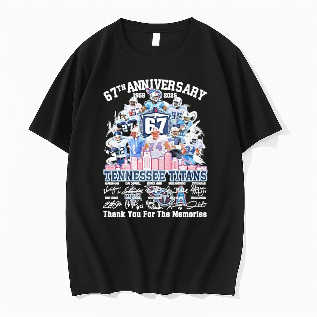 Tennessee Titans Team 67th Anniversary 1959 2026 Thank You For The Memories Shirts