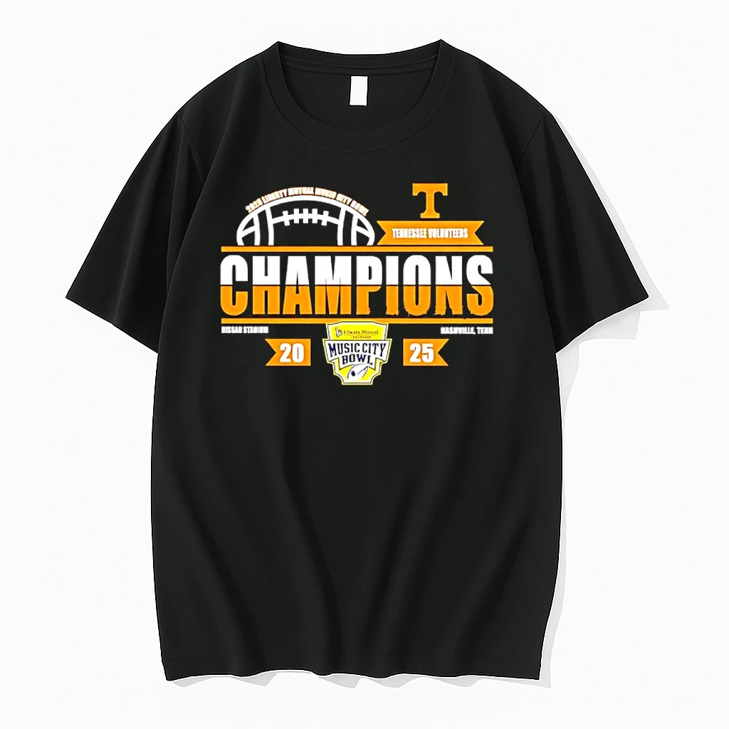 Tennessee Volunteers 2025 Liberty Mutual Music City Bowl Champions Classic Shirts