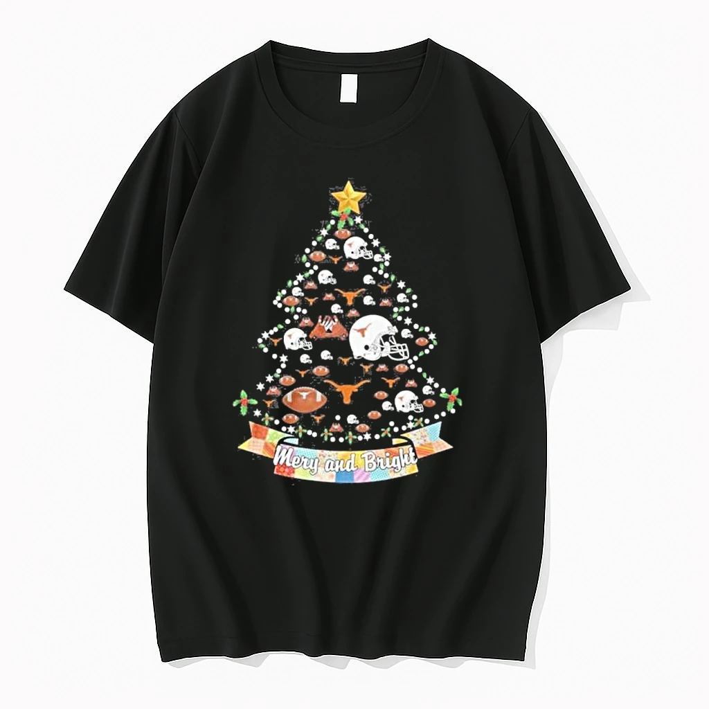 Tennessee Volunteers Merry And Bright Christmas Tree Shirts