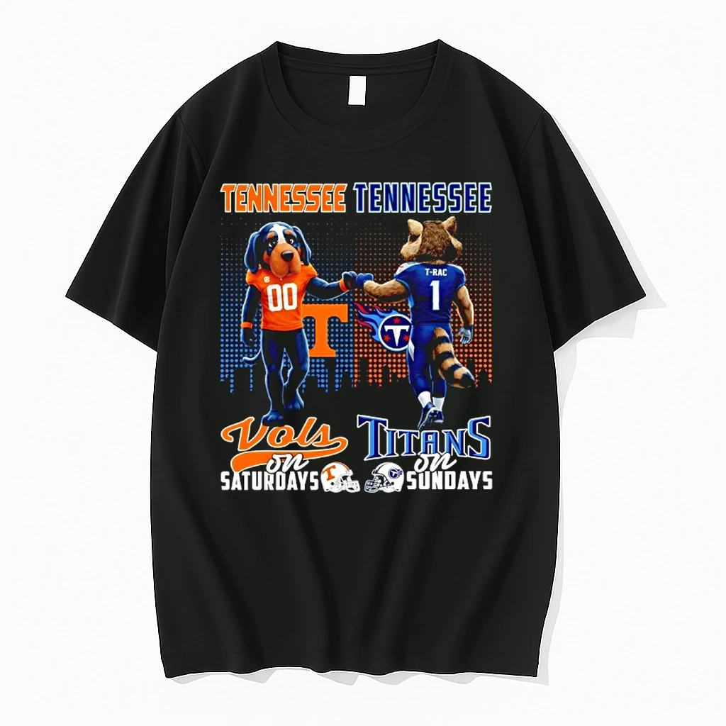 Tennessee Volunteers On Saturdays X Tennessee Titans On Sundays Mascot Shirts