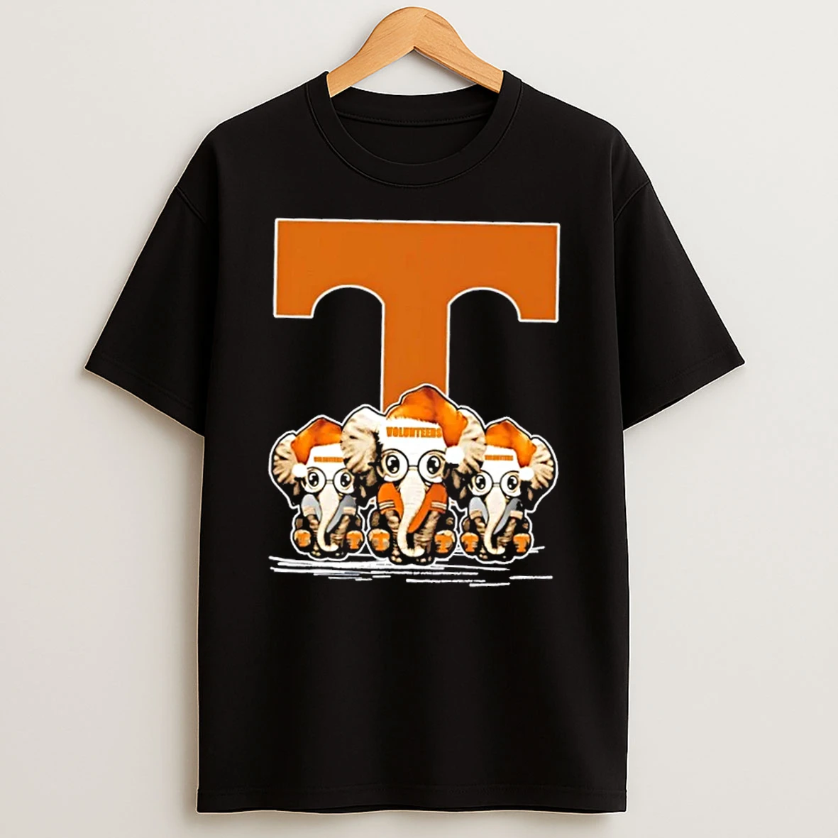 Tennessee Volunteers X Elephants Santa Hat Merry Christmas Shirts