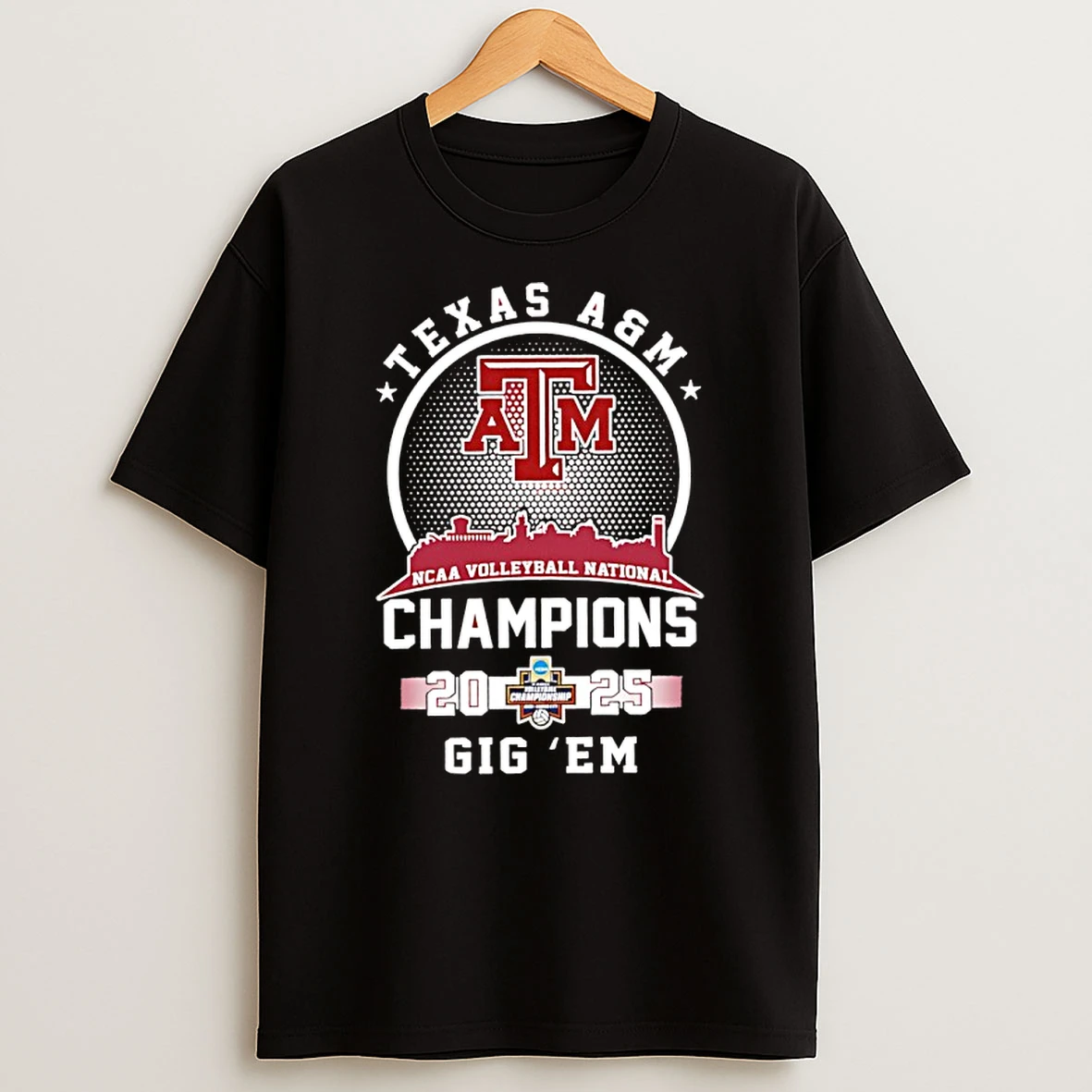 Texas Am Aggies 2025 Volleyball National Champions City Skyline Shirts