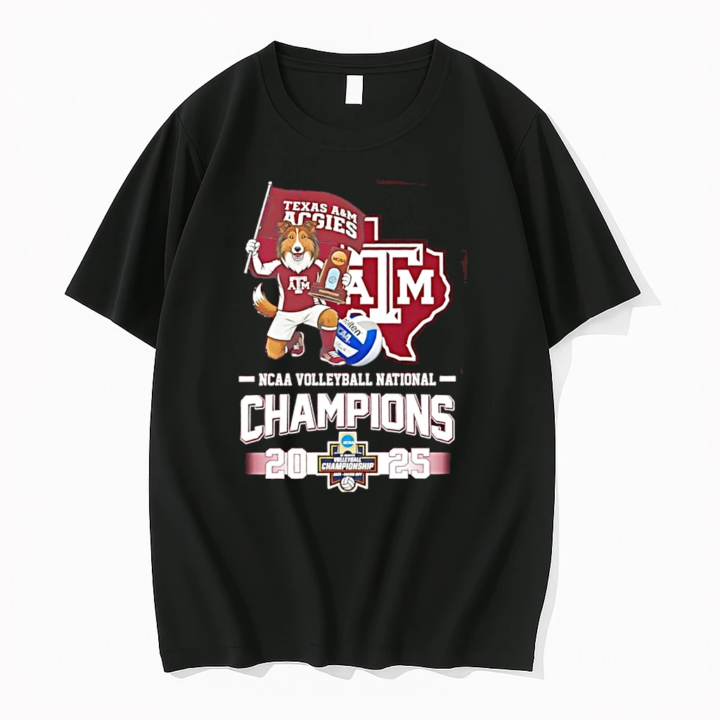 Texas Am Aggies 2025 Volleyball National Champions Mascot Flag Shirts