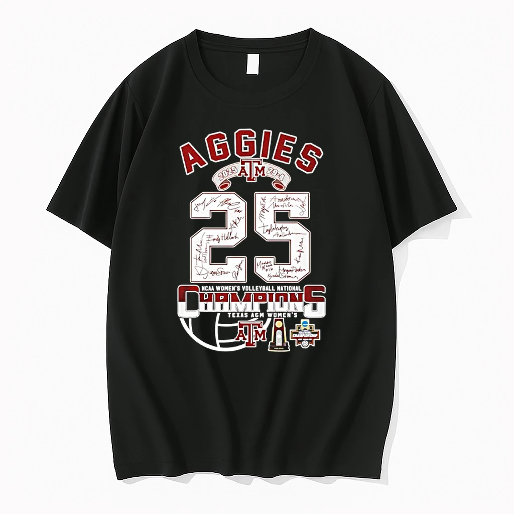 Texas Am Aggies 2025 Womens Volleyball Champions 25 Shirts