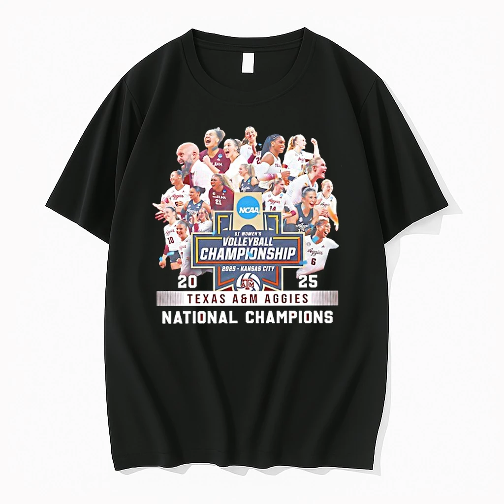 Texas Am Aggies Ncaa Di Womens Volleyball National Champions 2025 Players Graphic Shirts