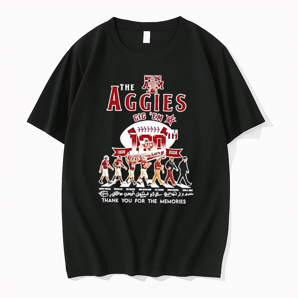Texas Am Aggies Gig Em 120 Anniversary 1908 2026 Dana X Bible And Legends Abbey Road Signatures Shirts