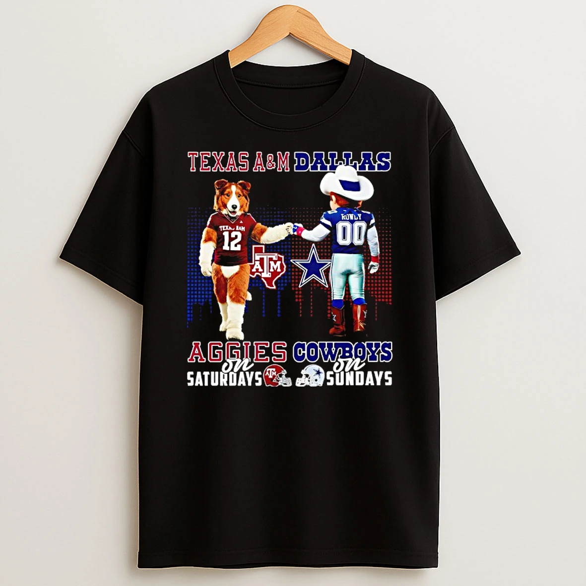 Texas Am Aggies On Saturdays X Dallas Cowboys On Sundays Mascot Shirts