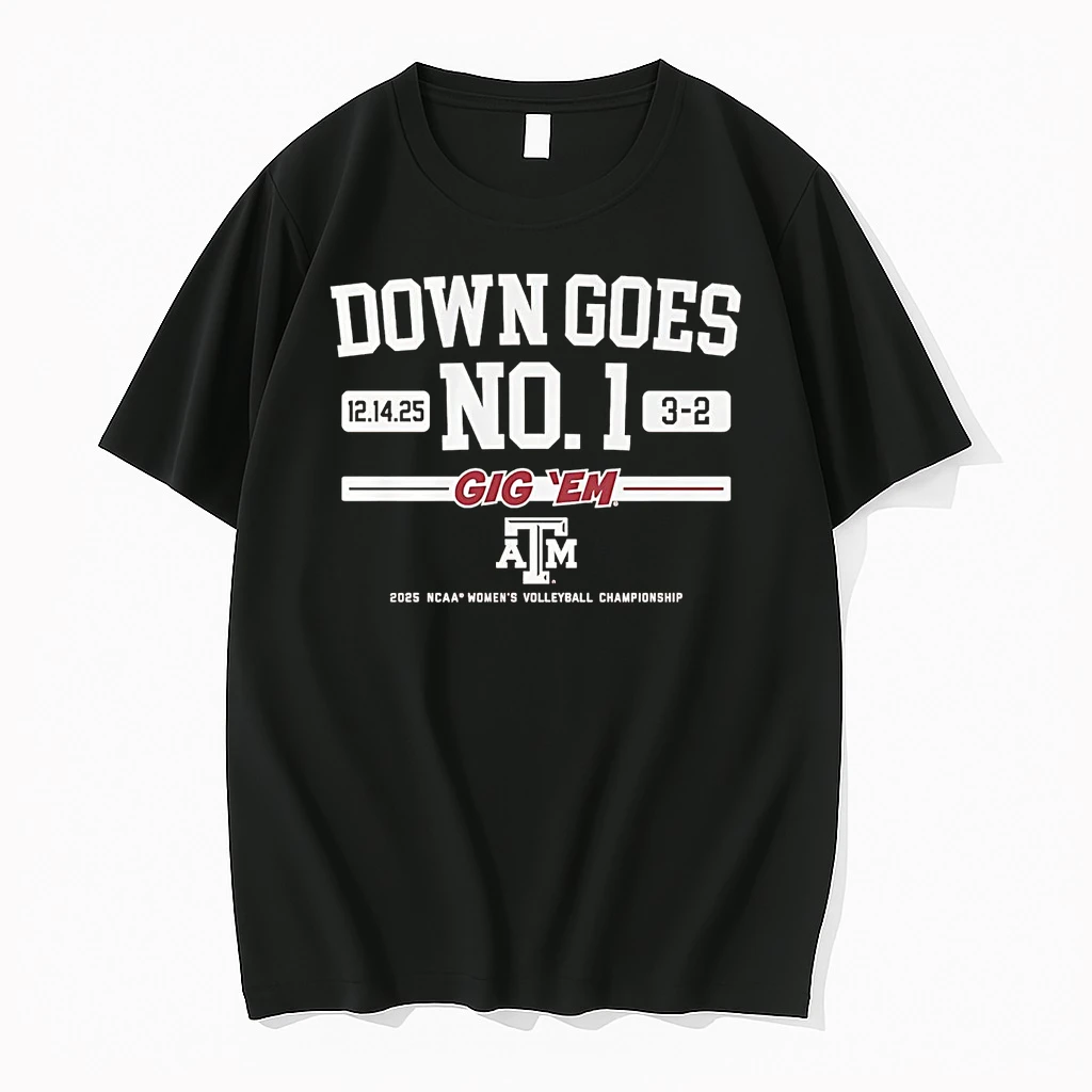 Texas Am Aggies Volleyball Down Goes No 1 Gig Em Shirts