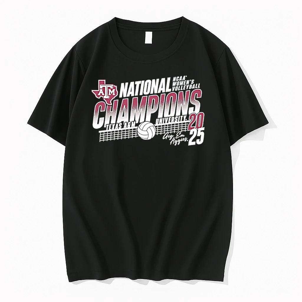 Texas Am University 2025 Ncaa Womens Volleyball National Champions Gig Em Aggies Shirts