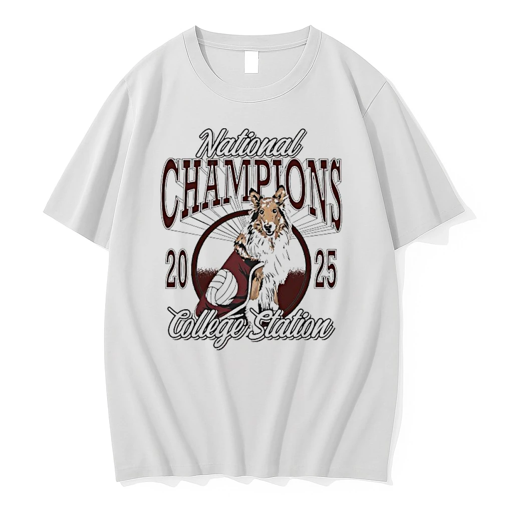 Texas Am Womens Volleyball 2025 National Champions College Station Reveille Mascot Shirts