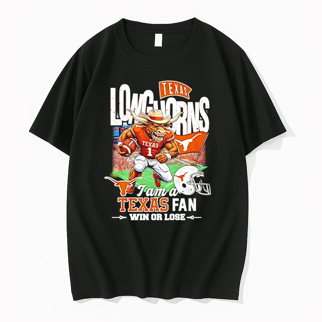 Texas Longhorns I Am A Texas Fan Win Or Lose Mascot Shirts