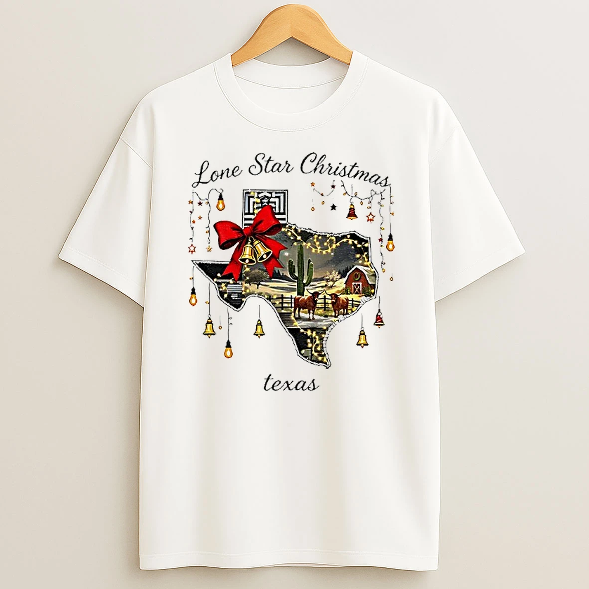Texas Longhorns Lone Star Christmas Shirts
