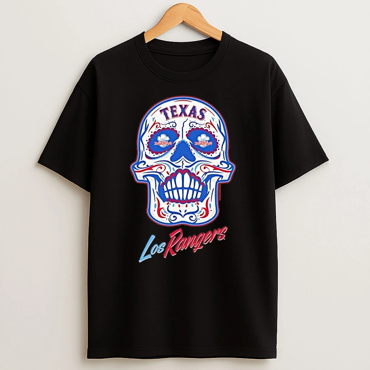 Texas Rangers Sugar Skull Los Rangers Shirts
