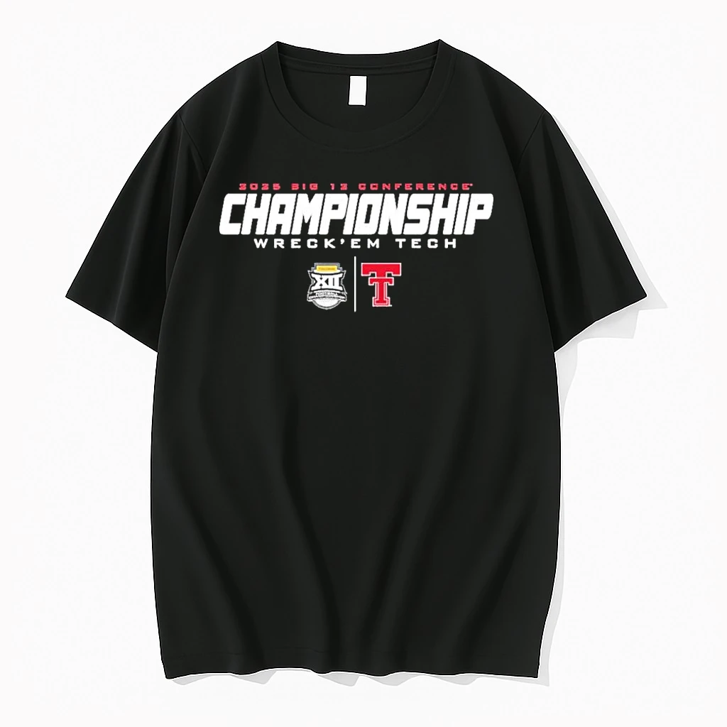 Texas Tech Big 12 Championship 2025 Wreck Em Tech Shirts