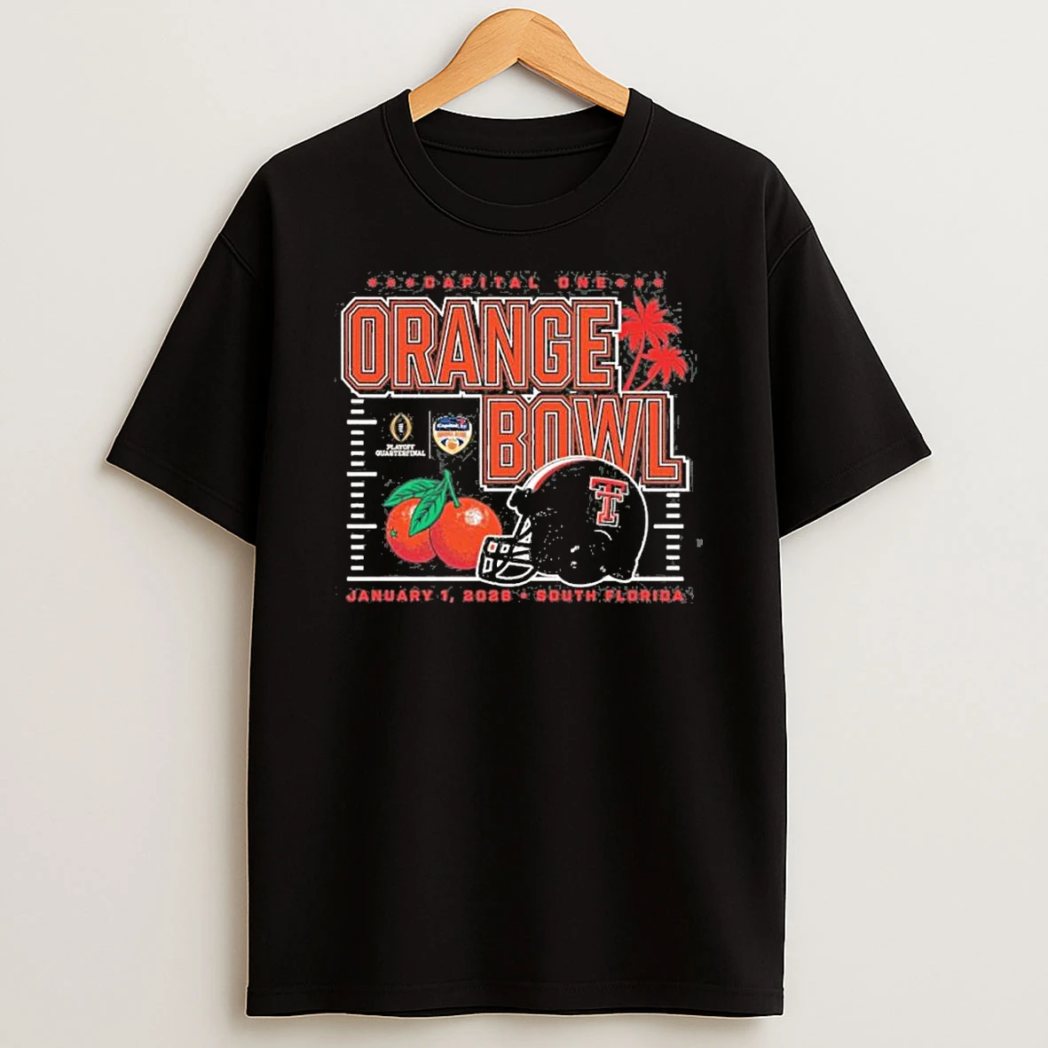 Texas Tech Cfp Orange Bowl January 1 2026 South Florida Shirts