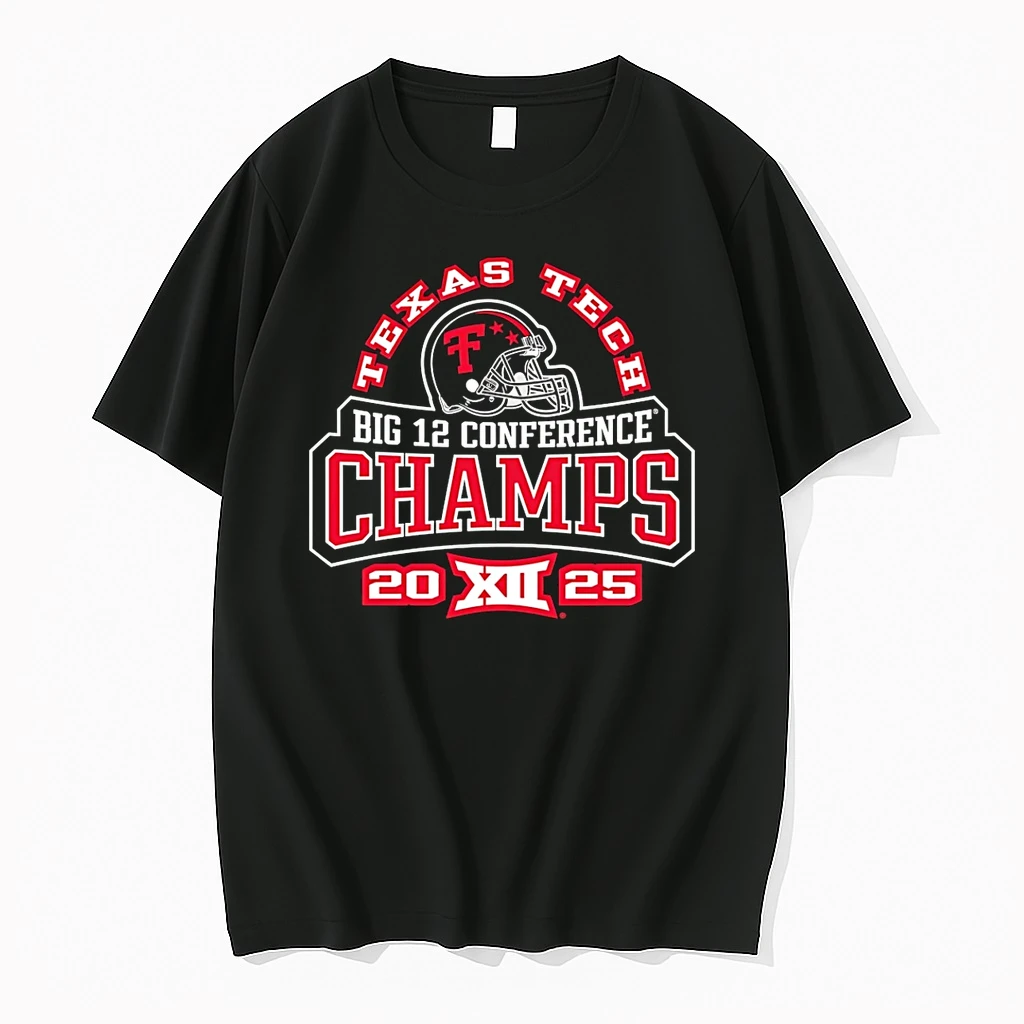 Texas Tech Red Raiders 2025 Big 12 Conference Champions Helmet Shirts