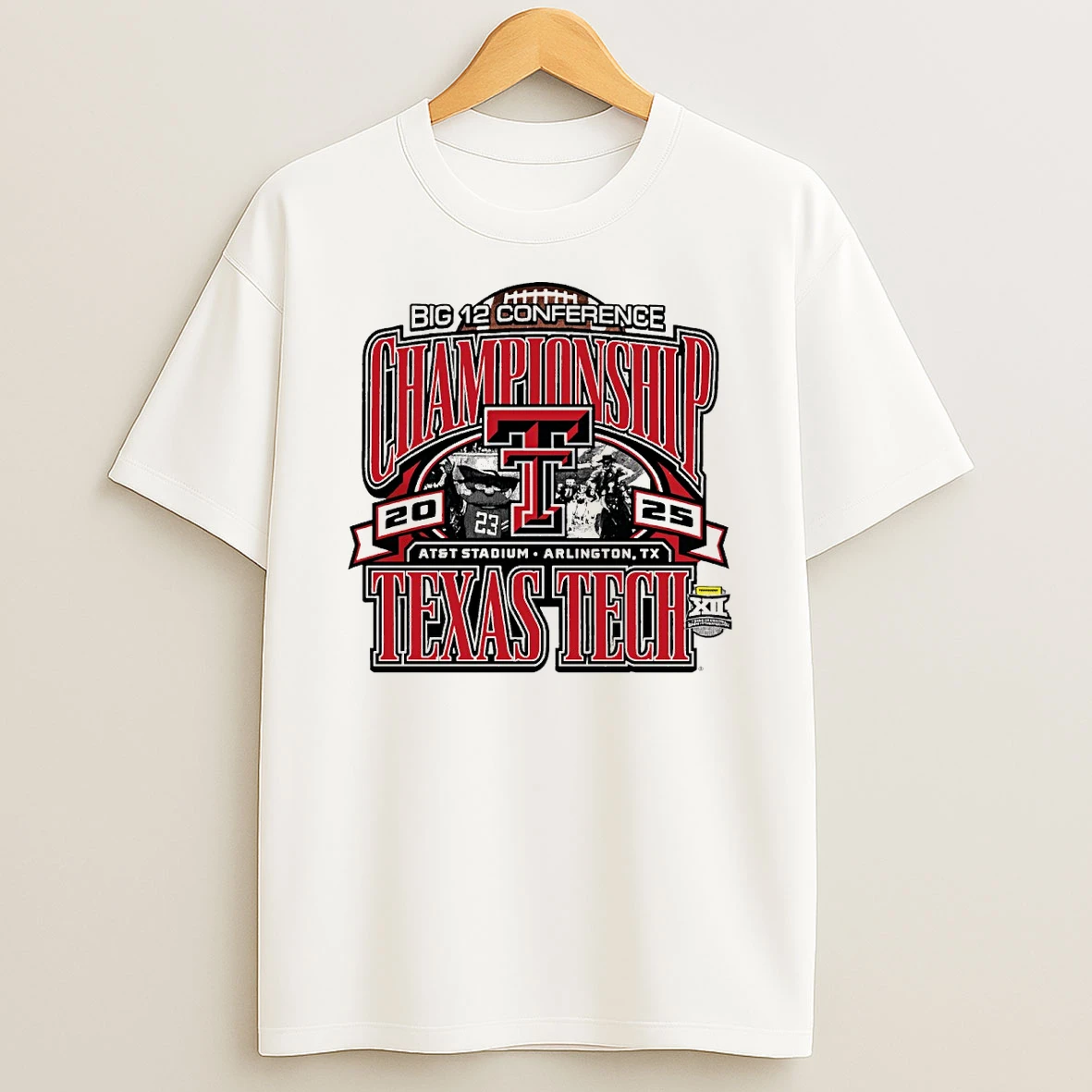 Texas Tech Red Raiders 2025 Big 12 Conference Championship Att Stadium Arlington Tx Make Noise Shirts