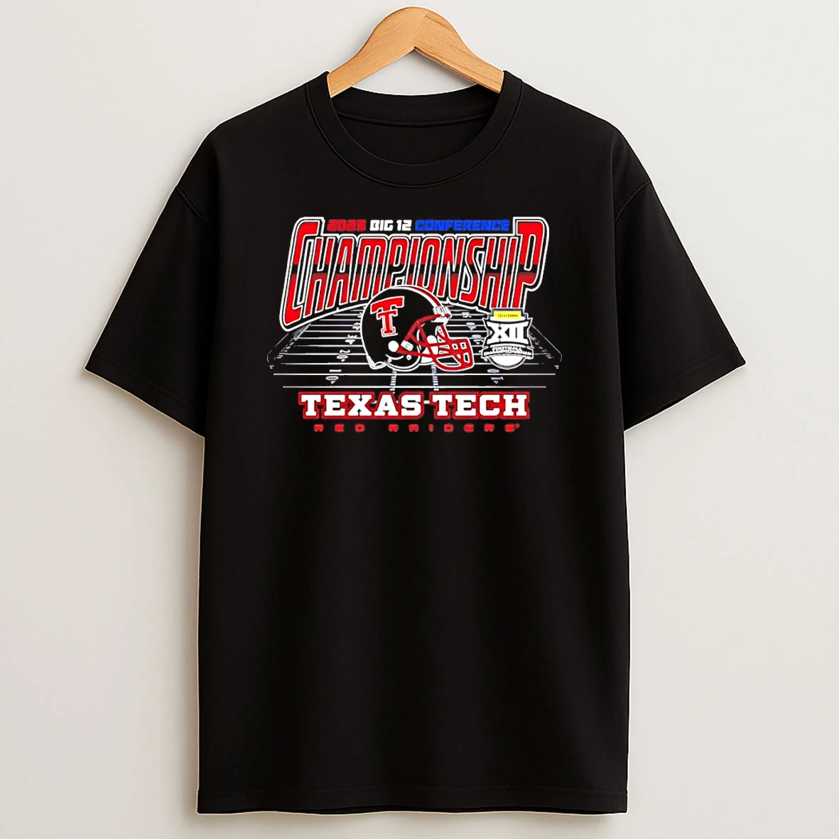 Texas Tech Red Raiders 2025 Big 12 Conference Championship Helmet Shirts