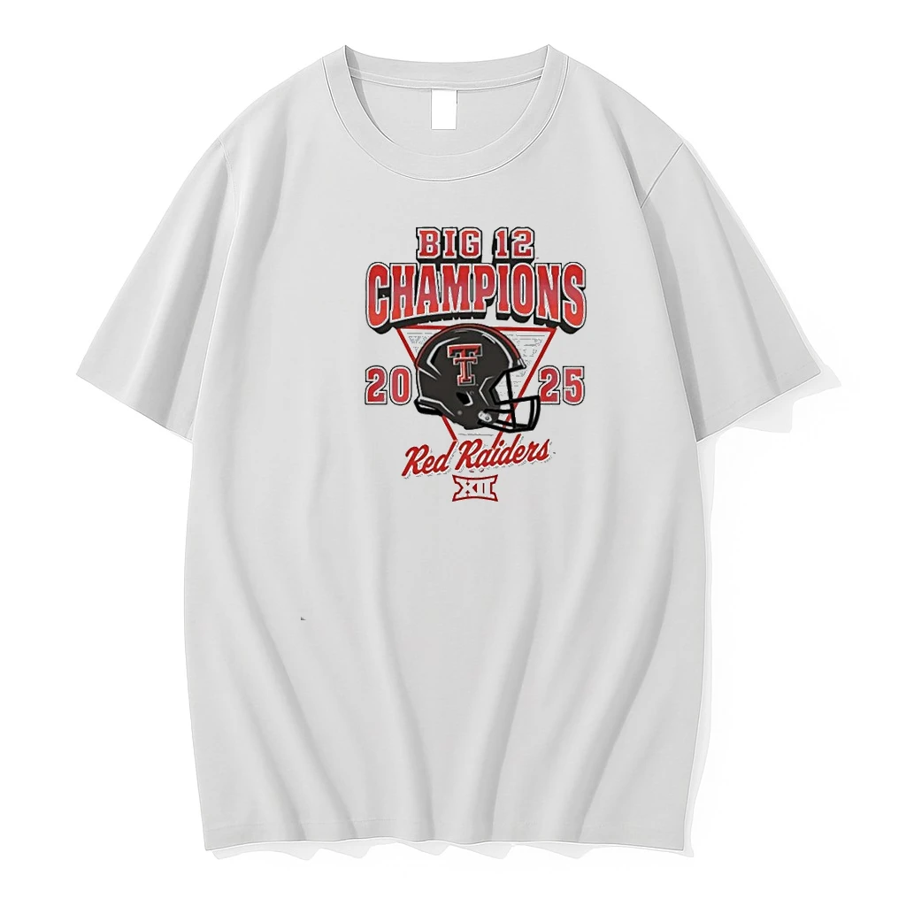 Texas Tech Red Raiders 2025 Big 12 Football Champions Helmet Shirts