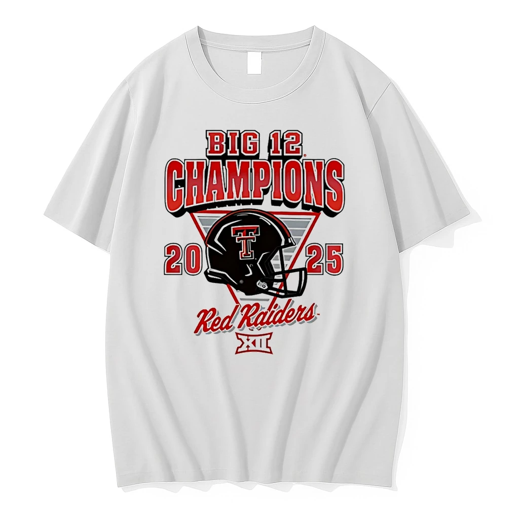 Texas Tech Red Raiders 2025 Big 12 Football Champions Helmet Classic Shirts