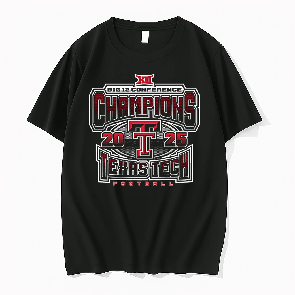 Texas Tech Red Raiders 2025 Big 12 Football Conference Champions Grid Iron Shirts