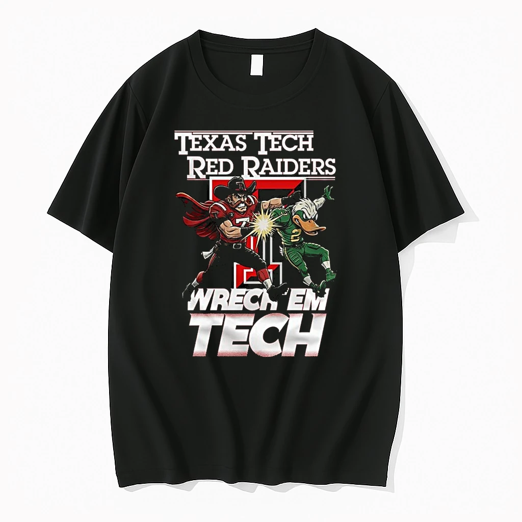 Texas Tech Red Raiders Beat Oregon Ducks 2025 College Football Playoffs Wreck Em Tech Mascot Shirts