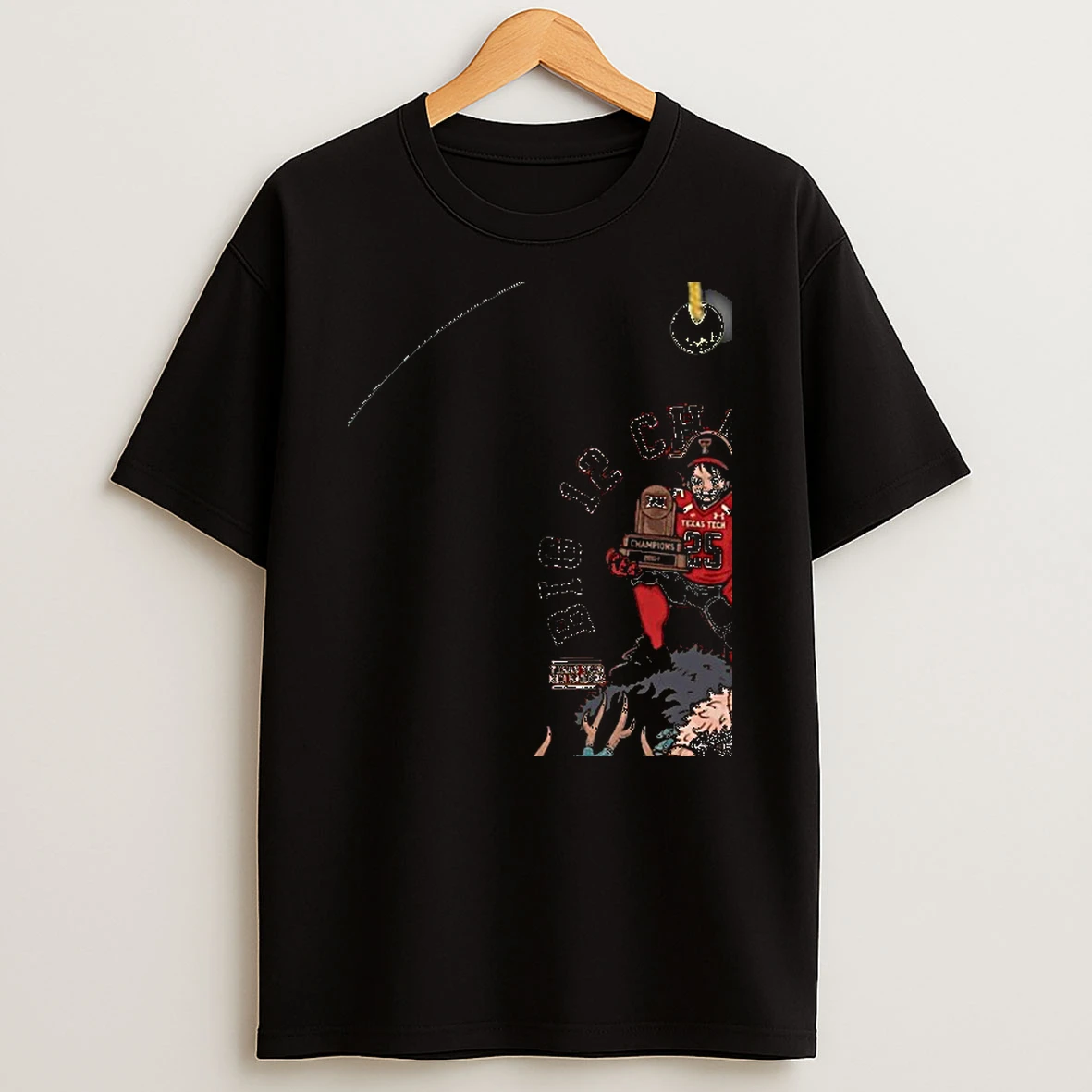 Texas Tech Red Raiders Big 12 Championship 2025 First Ever Conference Champions Luffy Raider Red One Piece Anime Shirts