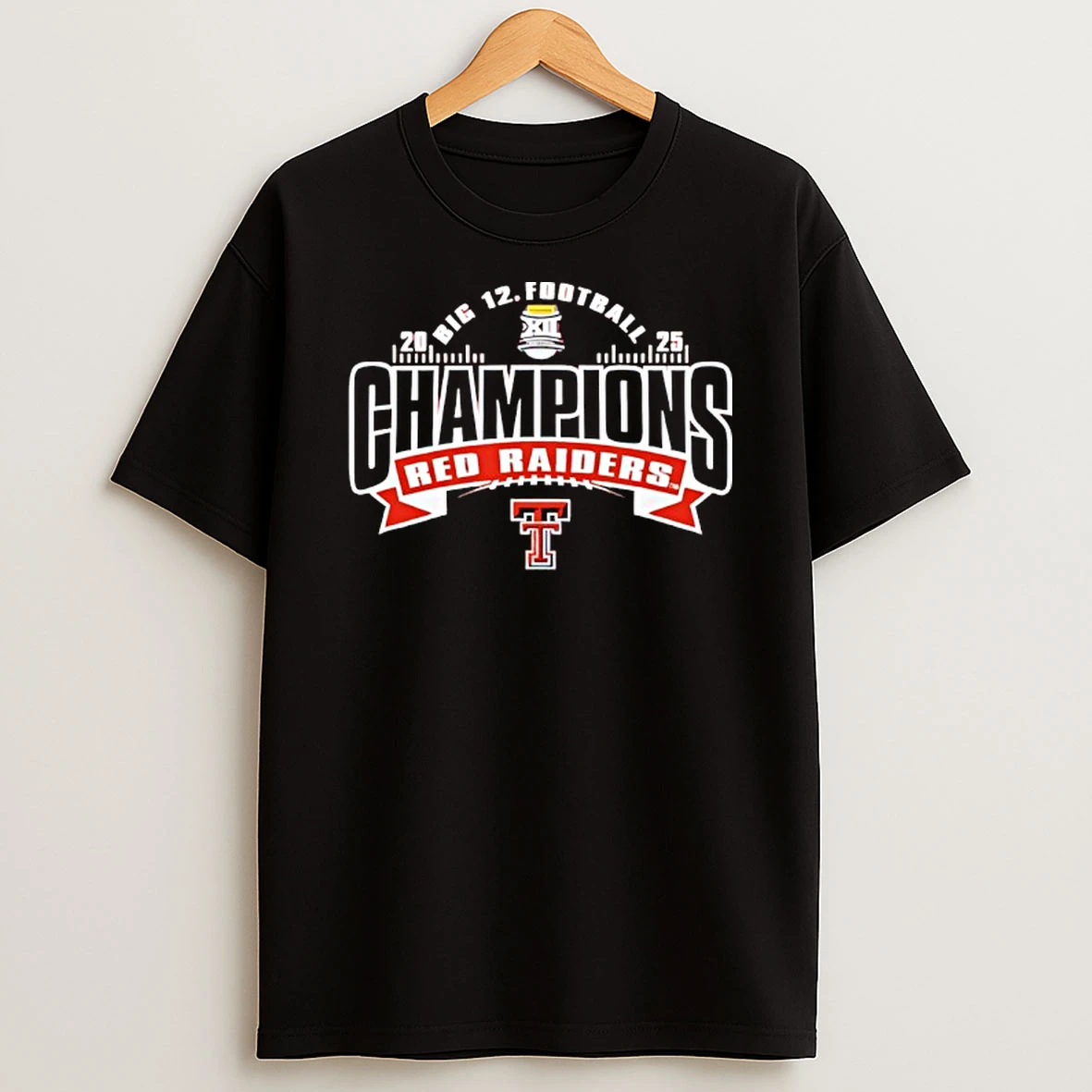 Texas Tech Red Raiders Big 12 Champs 2025 Football Shirts