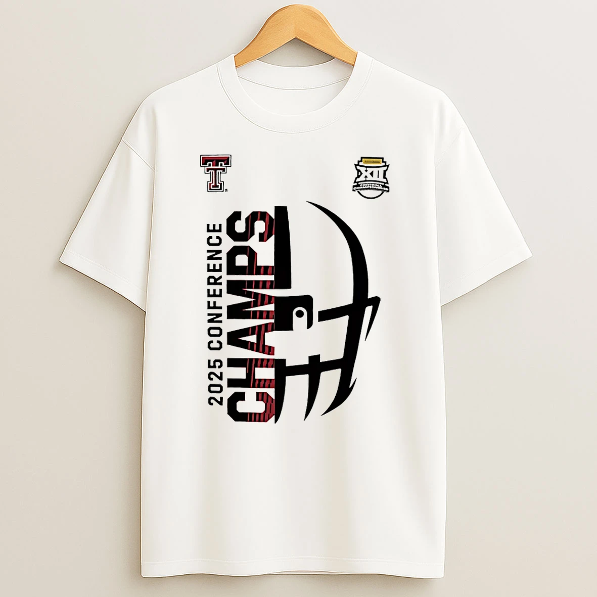 Texas Tech Red Raiders Big 12 Conference Champions 2025 Helmet Shirts