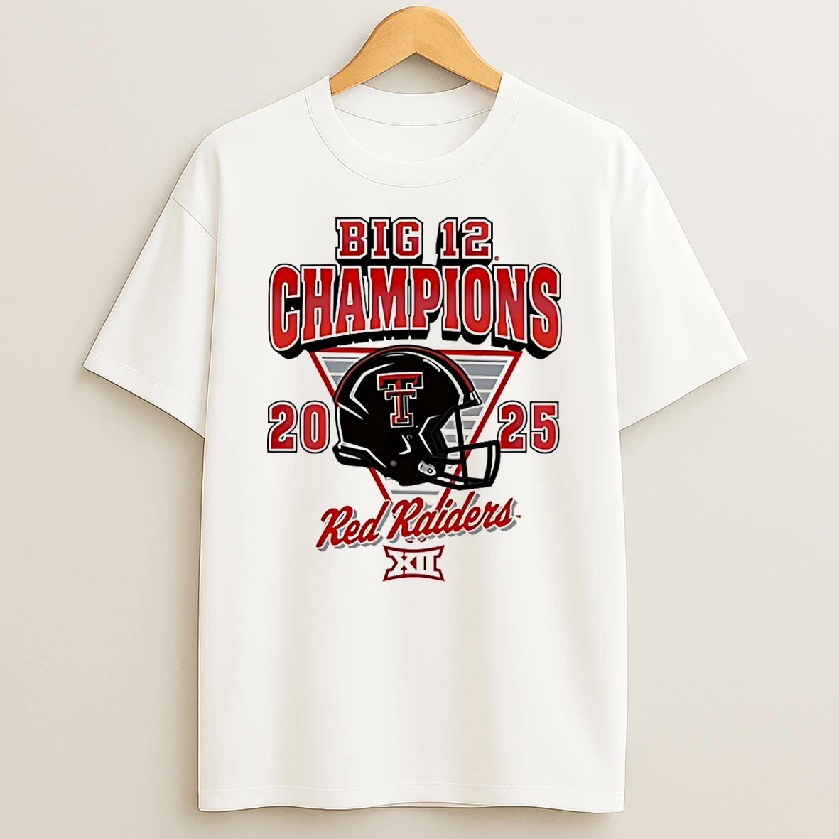 Texas Tech Red Raiders Big 12 Football Champions Helmet 2025 Shirts